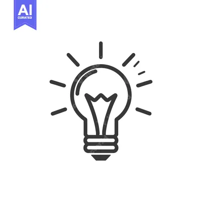 Popular premium asset: A simple line drawing of a light bulb with rays emanating from it