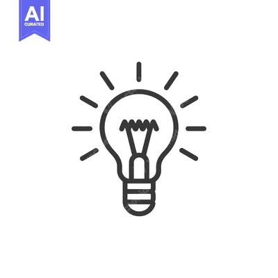 Popular premium asset: A Simple Line Drawing of a Light Bulb with Rays Emitting from It