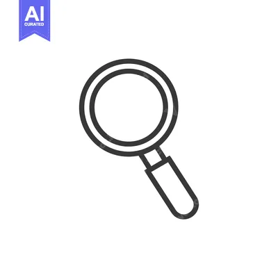 Aset premium populer: A Simple Line Drawing of a Magnifying Glass