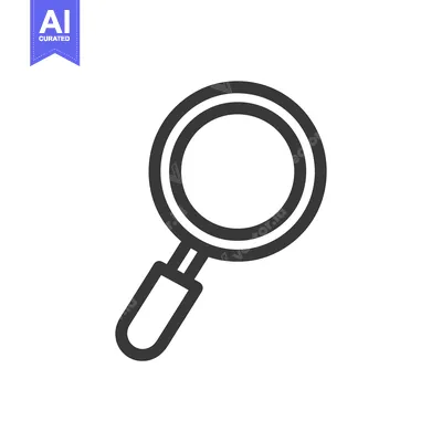 Aset premium populer: A Simple Line Drawing of a Magnifying Glass