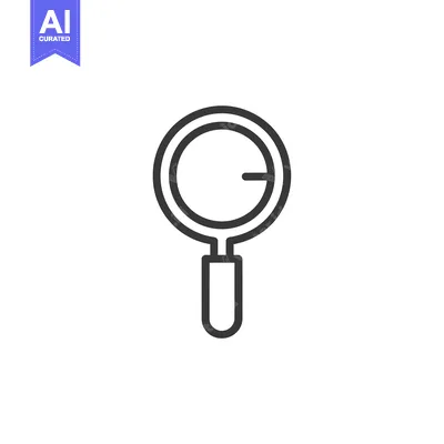 Popular premium asset: A Simple Line Drawing of a Magnifying Glass