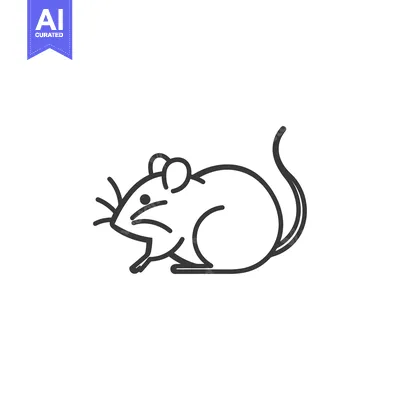 Aset premium populer: A simple line drawing of a mouse