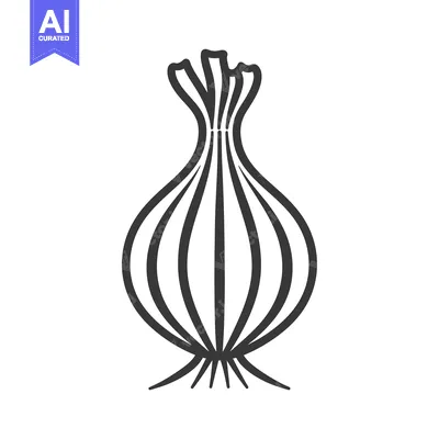 Aset premium populer: A simple line drawing of an onion