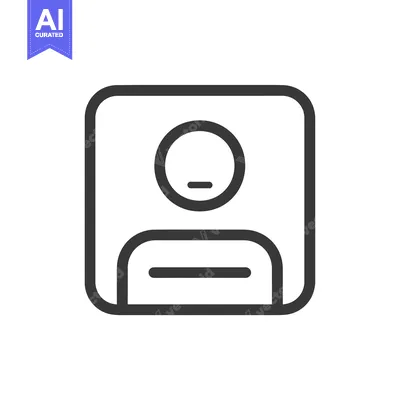Aset premium populer: A simple line drawing of a person's face and body within a square.