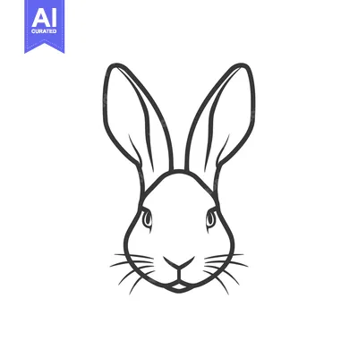 Popular premium asset: A simple line drawing of a rabbit's face