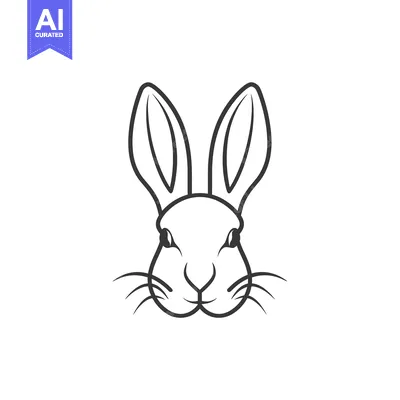 Popular premium asset: A simple line drawing of a rabbit's face