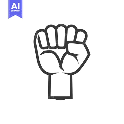 Popular premium asset: A Simple Line Drawing of a Raised Fist