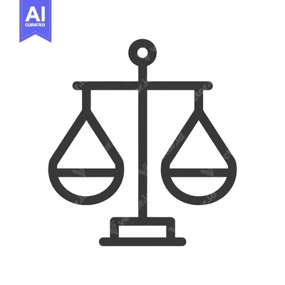 Aset premium populer: A Simple Line Drawing of a Scale with Two Panes