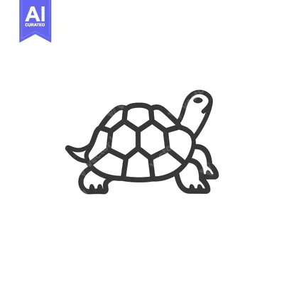 Popular premium asset: A Simple Line Drawing of a Turtle