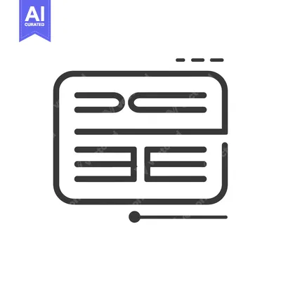 Aset premium populer: A simple outline icon of a website with content and a slider