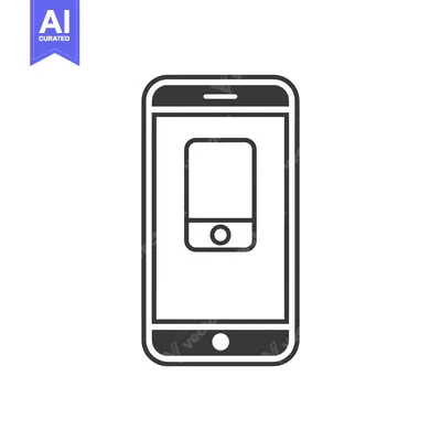 Popular premium asset: A Simple Outline Illustration of a Smartphone