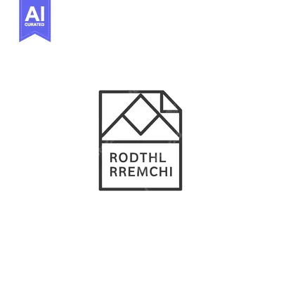Premium design asset: A simple outline image of a file with a mountain icon and the words "H