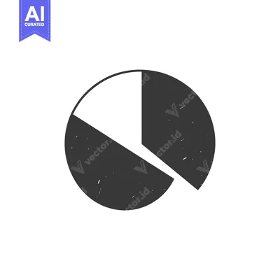 Premium design asset: A simple pie chart divided into two sections