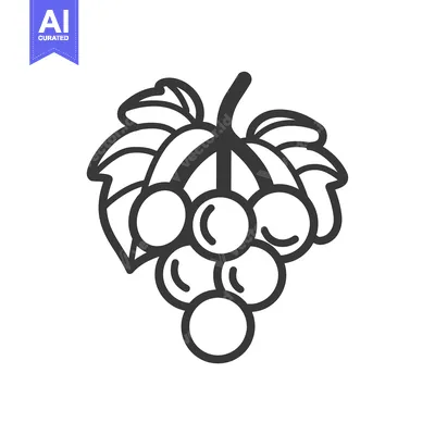 Aset premium populer: A Single Branch of Grapes with Leaves and Six Grapes