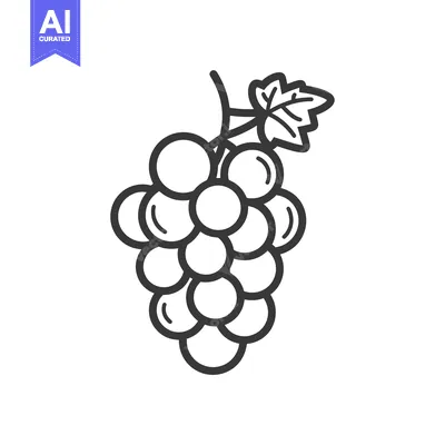 Popular premium asset: A Single Bunch of Grapes with a Leaf