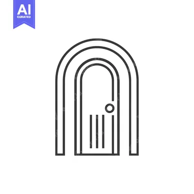 Popular premium asset: A Single Door with an Arched Frame