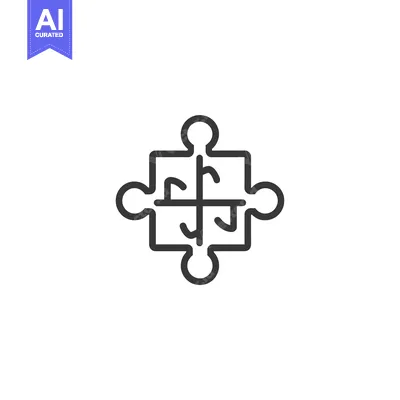 Popular premium asset: A Single Puzzle Piece with Four Interlocking Pieces Inside