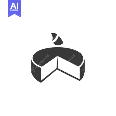 Aset premium populer: A single slice of cake with a cherry on top