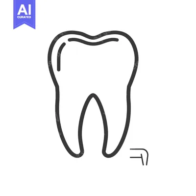 A Single Tooth With a Toothpick Next to It
