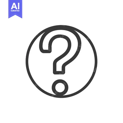 Aset premium populer: A simple graphical representation of a question mark in a circle