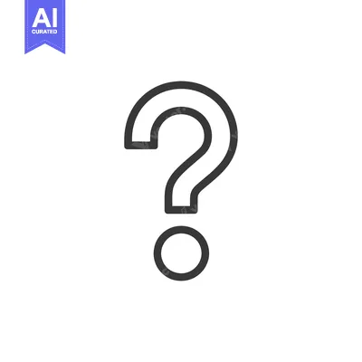 Aset premium populer: A simple graphic illustration showing a single question mark symbol