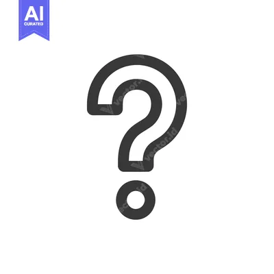 Aset desain premium: A simple minimalist graphic of a question mark symbol