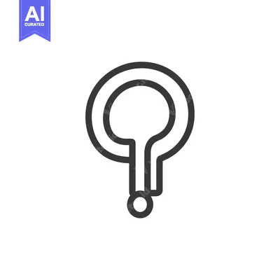Aset desain premium: A simple outline drawing depicting a question mark symbol