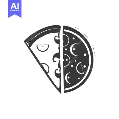 Aset premium populer: A Slice of Pizza and a Whole Pizza Side by Side
