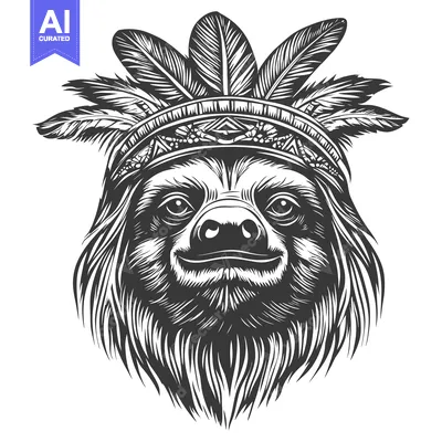 Popular premium asset: A Sloth Wearing A Feather Headband