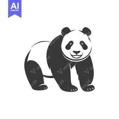 Popular premium asset: A Smiling Black and White Panda Bear Illustration