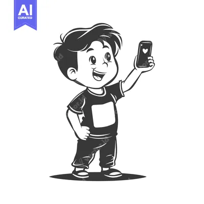 Popular premium asset: A Smiling Boy Taking a Selfie with a Smartphone