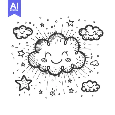 Popular premium asset: A Smiling Cloud with Stars and Other Clouds