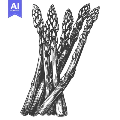 Premium design asset: An illustration of a bunch of asparagus