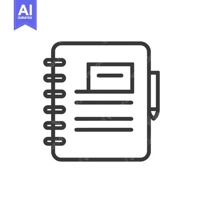 Aset desain premium: A Spiral Notebook With A Pen