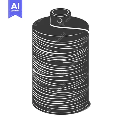 Premium design asset: A spool of thread with a hole in the top