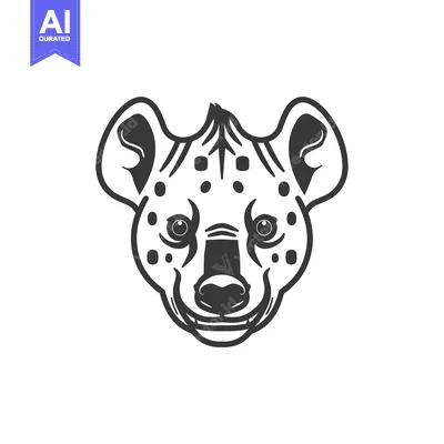 Aset premium populer: A Spotted Hyena's Head with Open Mouth