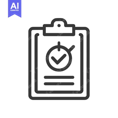 Popular premium asset: Clipboard Icon with Checkmark and Clock, Business Concept, Approval, D