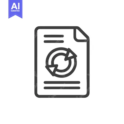 Circular Process Document Icon: Data Flow and Information Cycle