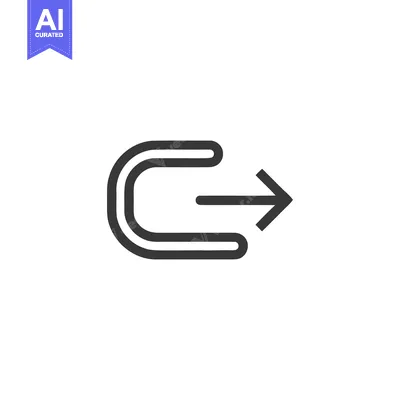 Aset premium populer: Simple, Modern Outward Arrow Icon Design