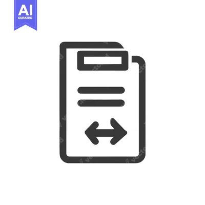 Aset premium populer: Data Transfer Icon: Minimalist Gray Document with Double Arrows, signi
