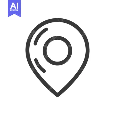 Aset premium populer: Minimalist Gray Location Pin Icon on White Background