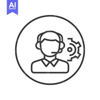 Popular premium asset: Technical Support Icon: Faceless Agent with Gear in Circle