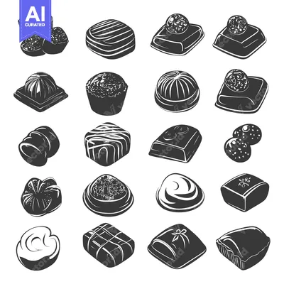 Popular premium asset: Assortment of Black and White Chocolate Candies