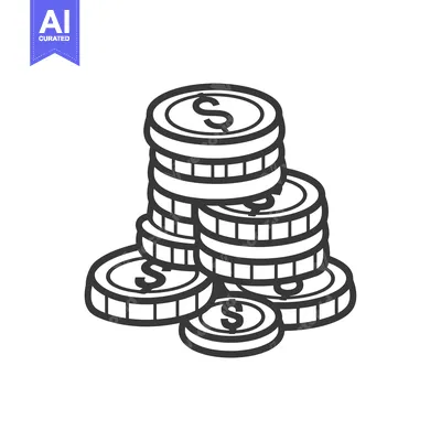 Popular premium asset: A Stack of Coins with Dollar Signs on Each Coin