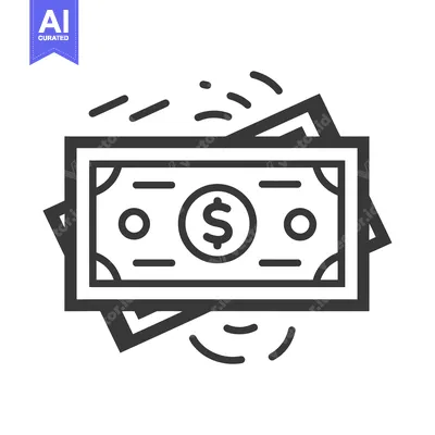 Aset desain premium: A Stack of Dollar Bills with a Dollar Sign in the Center, Surrounded b