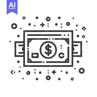 Aset desain premium: A Stack of Dollar Bills with a Dollar Sign in the Middle