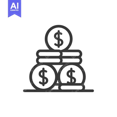 Aset premium populer: A Stack of Dollar Coins, Symbol of Wealth