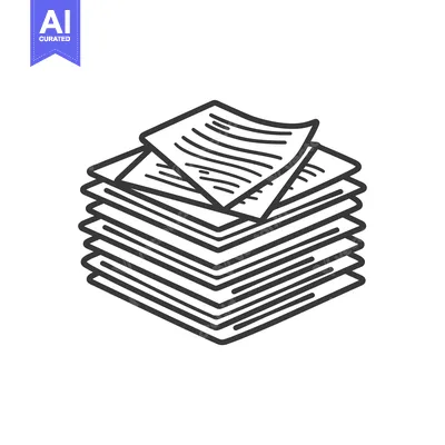 Aset premium populer: A Stack of Papers with the Top Page Flipped Up