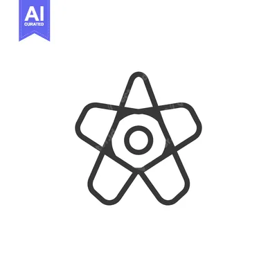Popular premium asset: A star with a circle inside, outlined in black