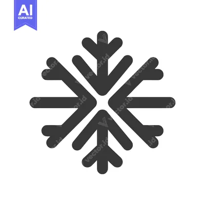 Aset premium populer: Bold Gray Snowflake Icon on White Background, Winter Symbol